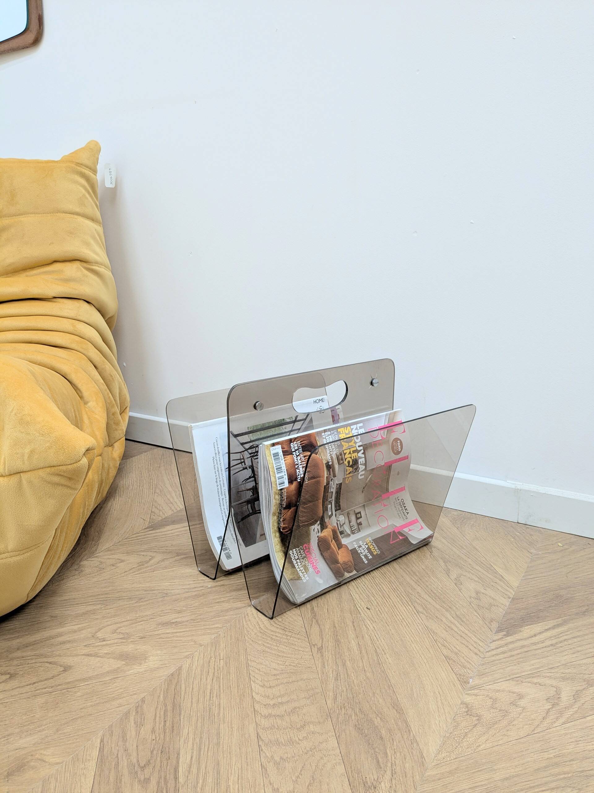 Vintage plexiglass magazine rack