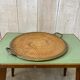 Wicker & brass tray
