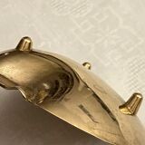 Brass ashtray in the shape of a shell