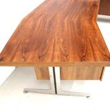 Large exclusive vintage rosewood corner desk by Voko made in the 1960s