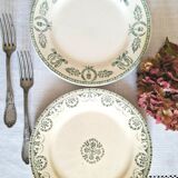 Mismatched antique ironstone earthenware plates