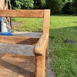 19th century walnut bench