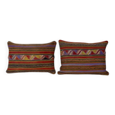 Set of 2 vintage kilim cushion covers 41x61 cm