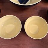 Ceramic black and yellow nuts dispender set 1960s