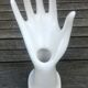 Hand ring holder, vase in white ceramic Vintage