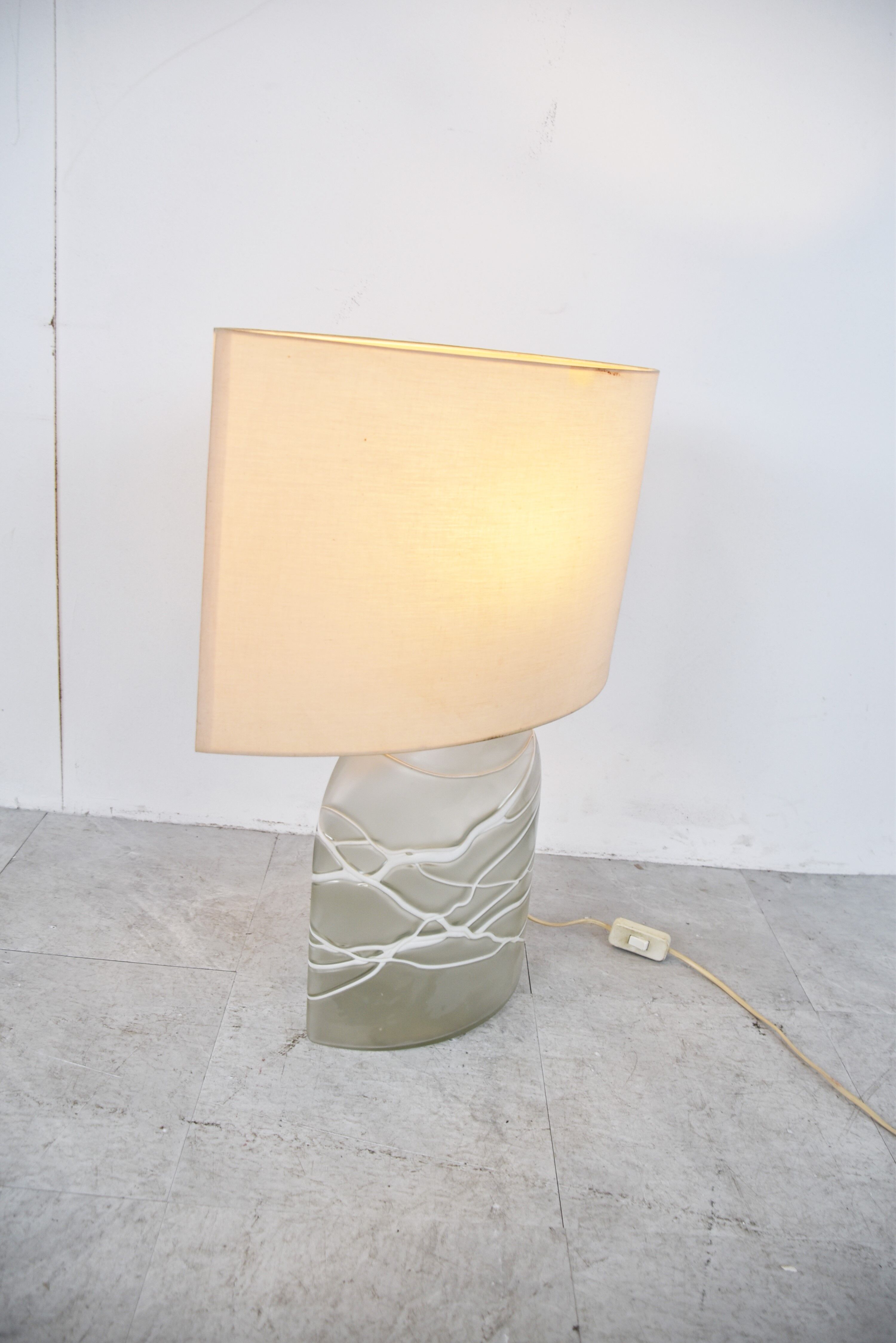 Glass table lamp by Peil and Putzler, 1960s