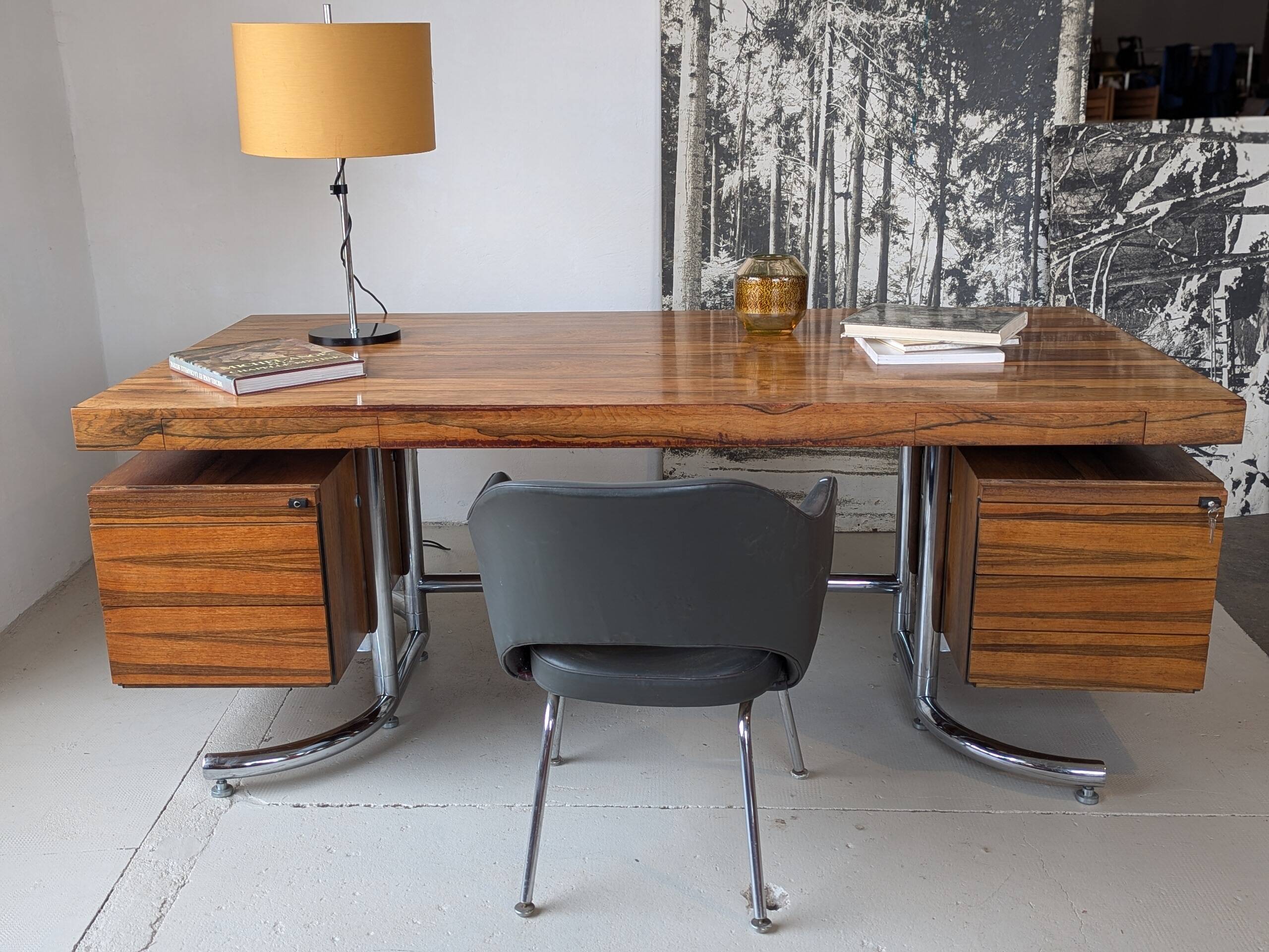 Rio rosewood executive desk, 1970s.