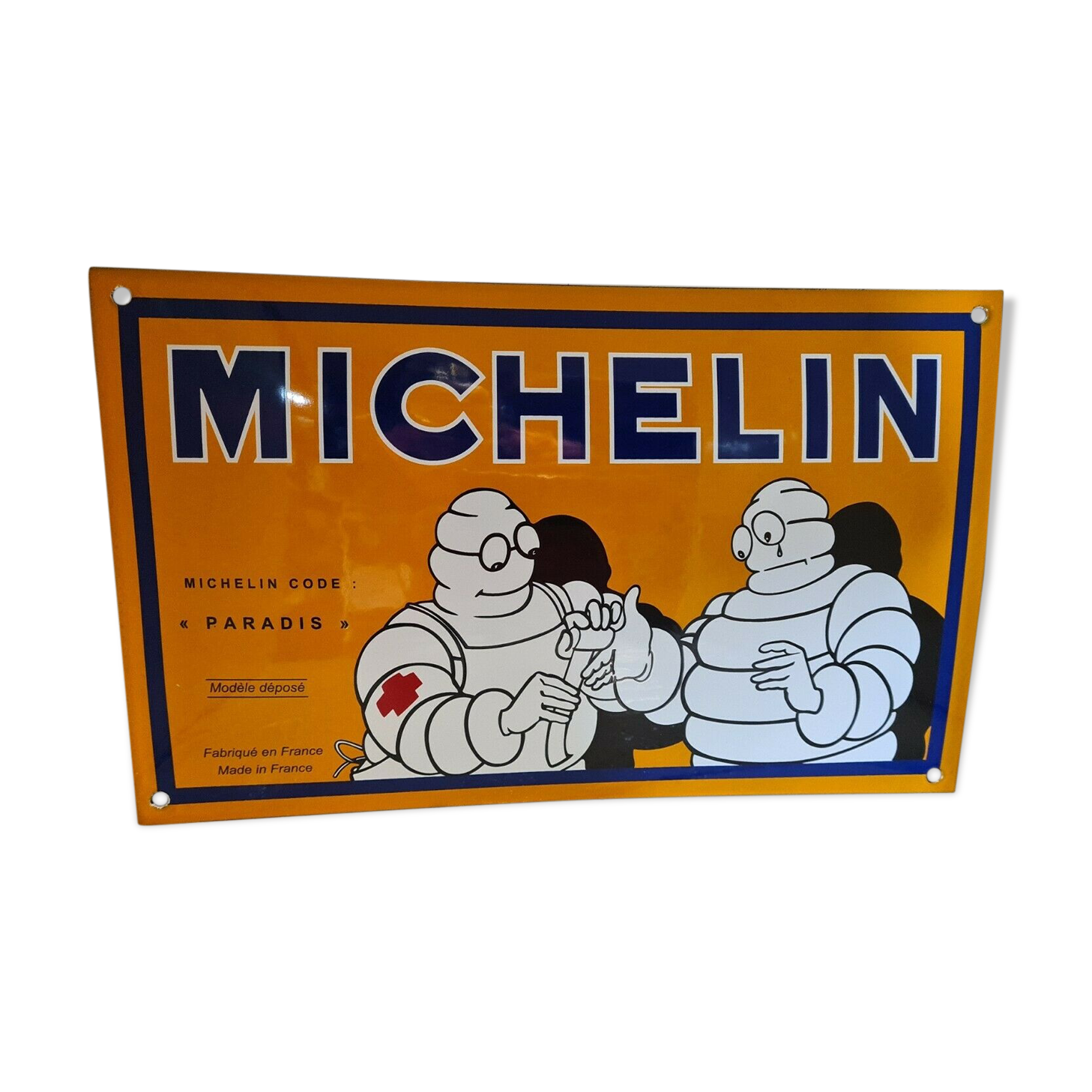 Michelin enamelled plate