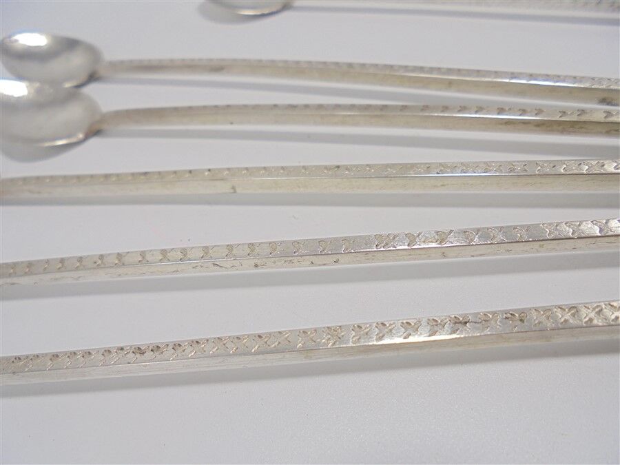Set of 9 spoons with long handle