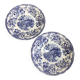 Set of 2 landscape and blue flower plates Promogros