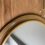 Vintage gold round mirror