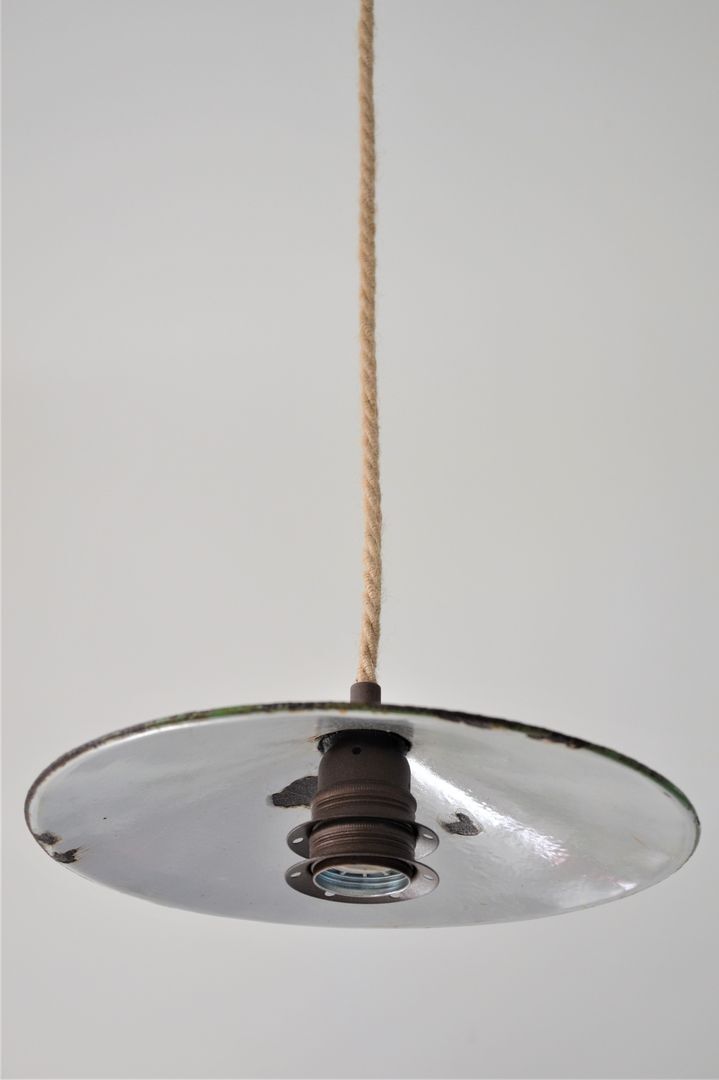 Industrial suspension, green enamel shade
