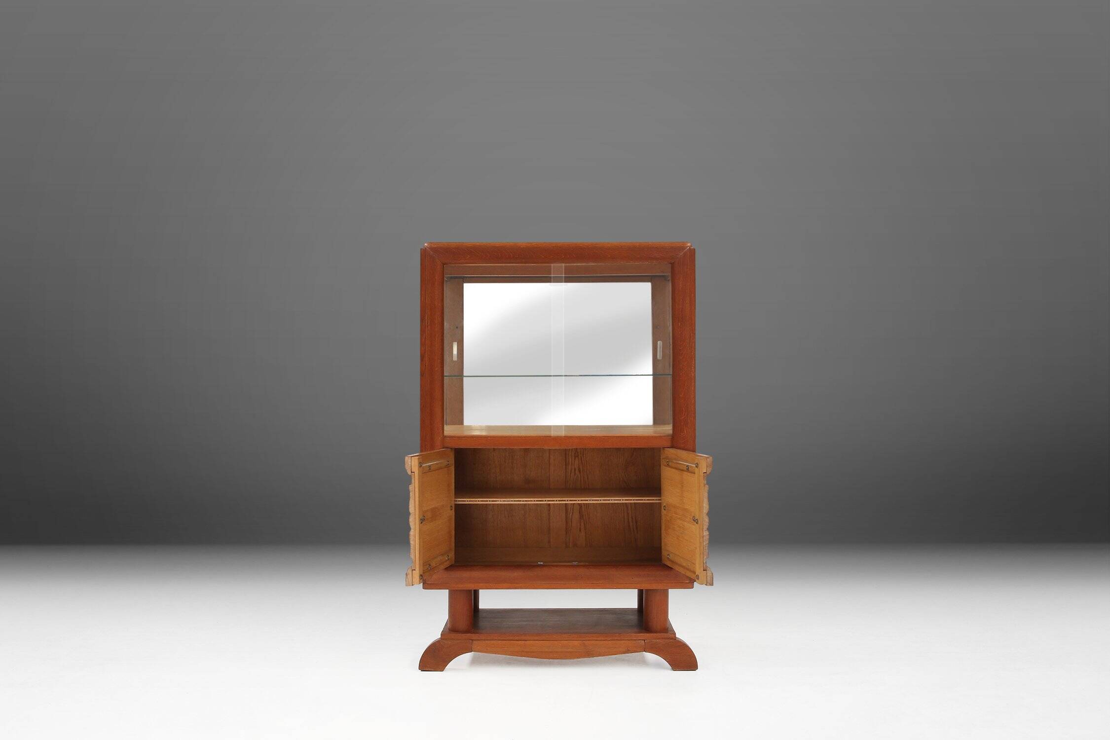 Art Deco Vitrine Cabinet Attributed to Gaston Poisson, France 1940s