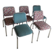 Série de 5 chaises chromées année 70