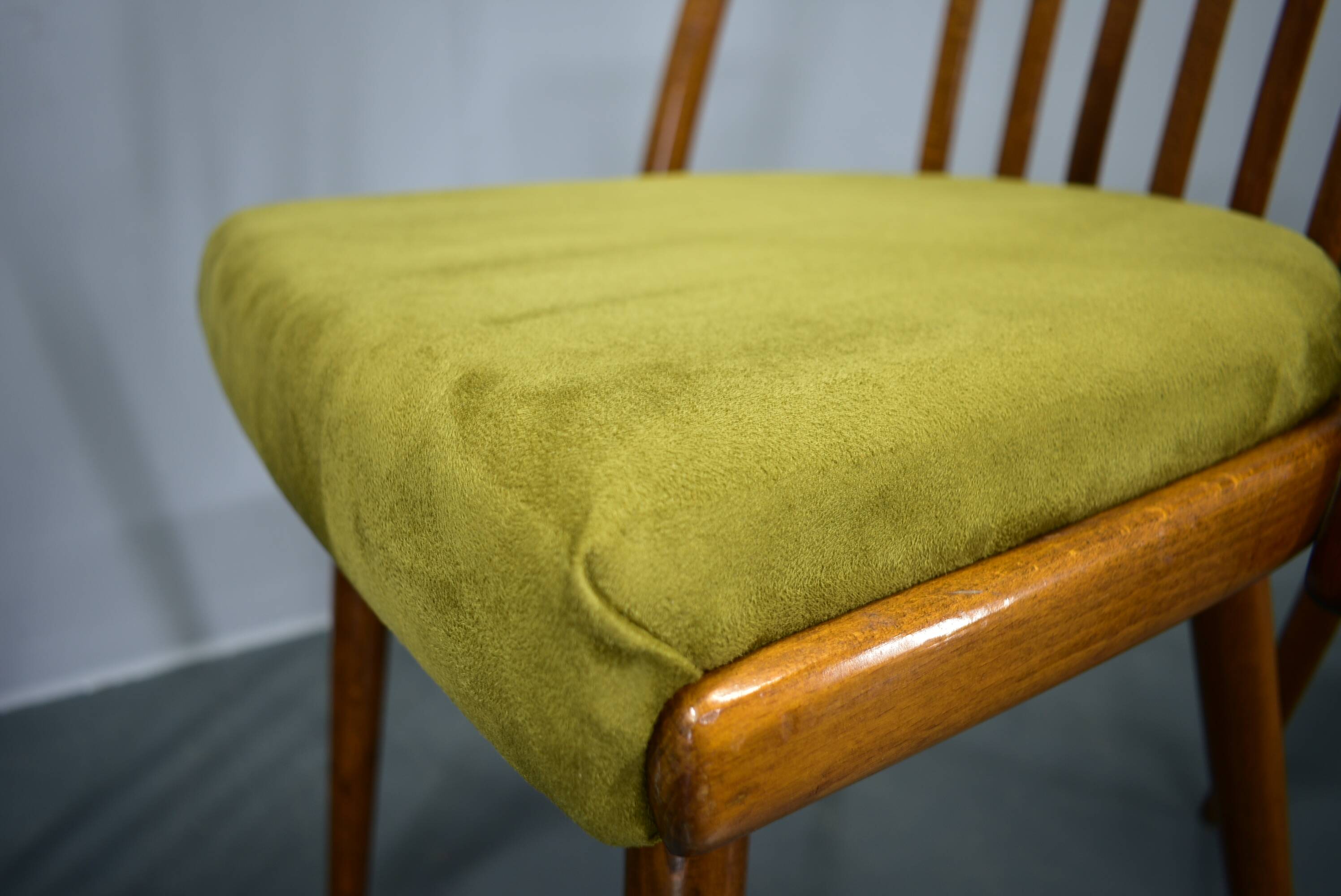 1960s Antonin Suman beech dining chairs, set of 4