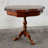 Marquetry pedestal table