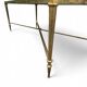 Green marble and brass coffee table