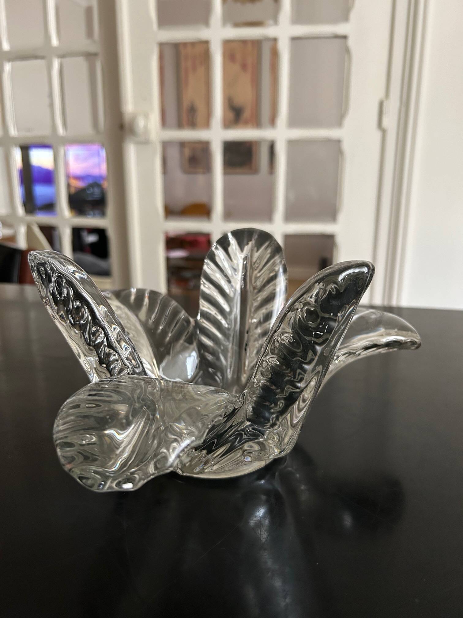 crystal flower bowl