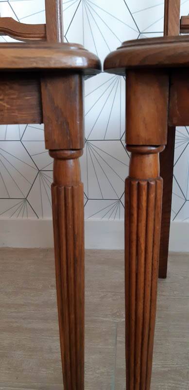 Lot de 2 chaises art déco vintage.