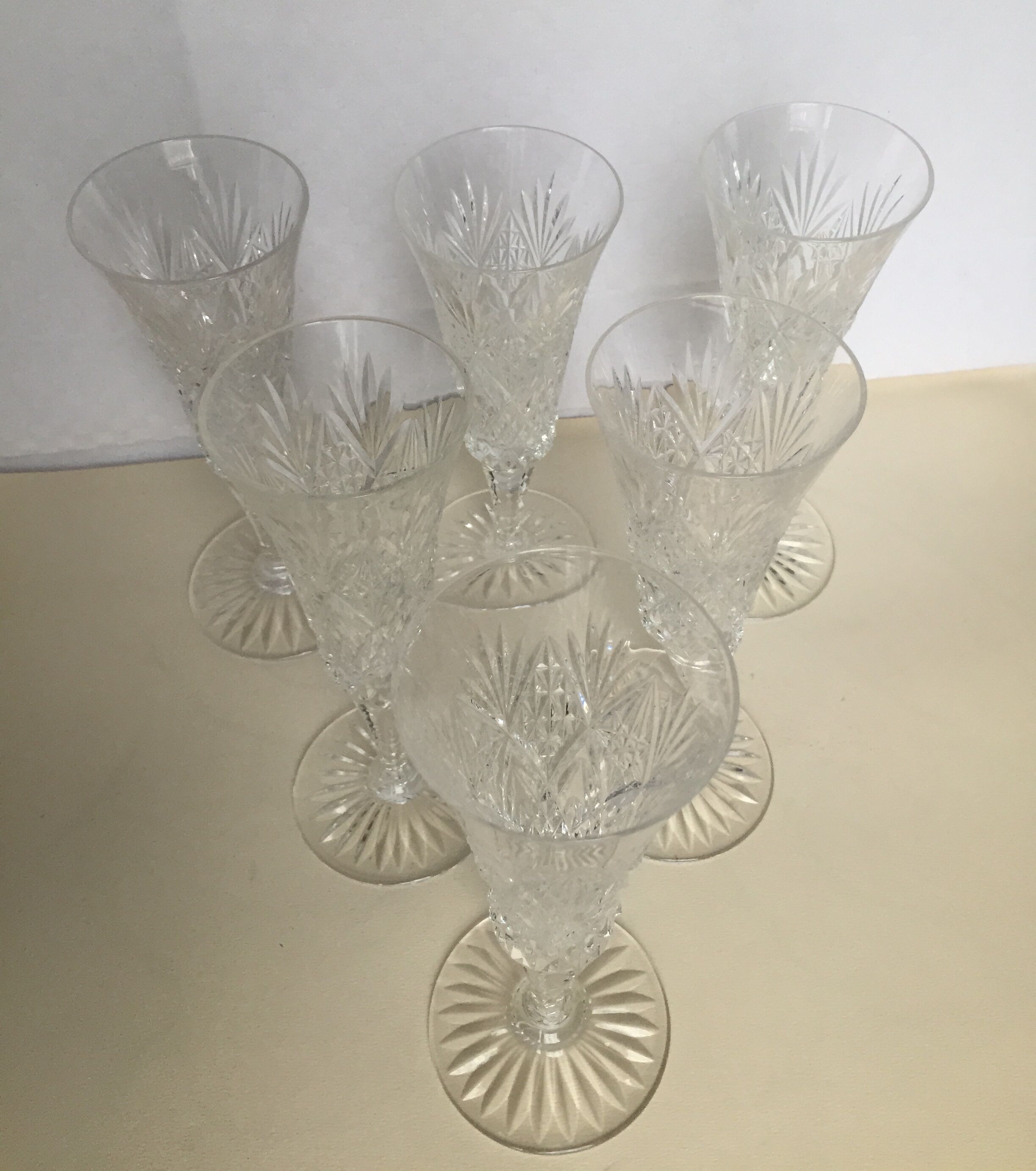 Set of 6 St. Louis champagne glasses
