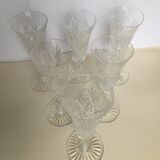 Set of 6 St. Louis champagne glasses