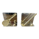 Chrome and brass bookends "tennis & golf" from the 1970s.