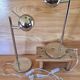 Set of 2 vintage 1970s chrome steel eye ball lamps.