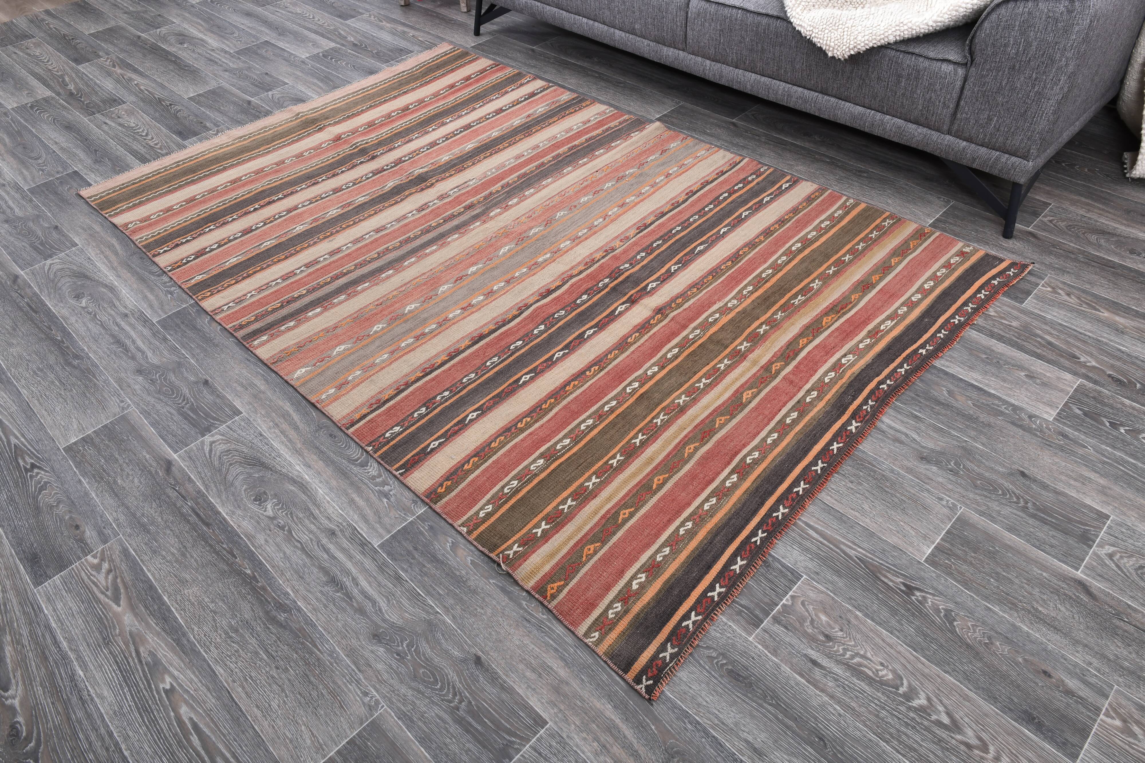 Red & Brown Vintage Kilim Rug 152x233Cm SK 241325