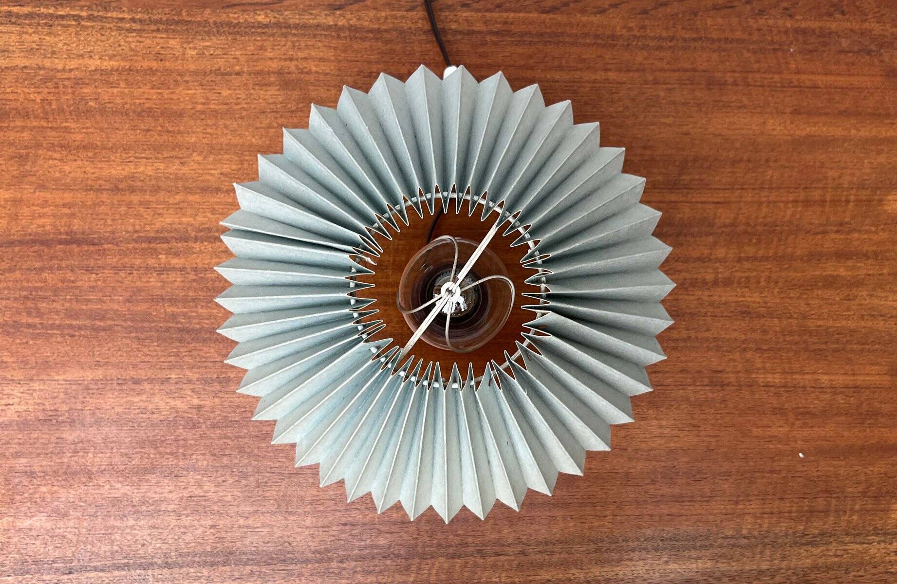 Danish modern teak table lamp from the mid-century, 1960s.