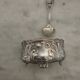 6 salt shakers and spoons in solid silver art nouveau