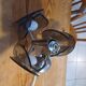 Vintage Chandelier Veca, Chrome and Smoked Glass