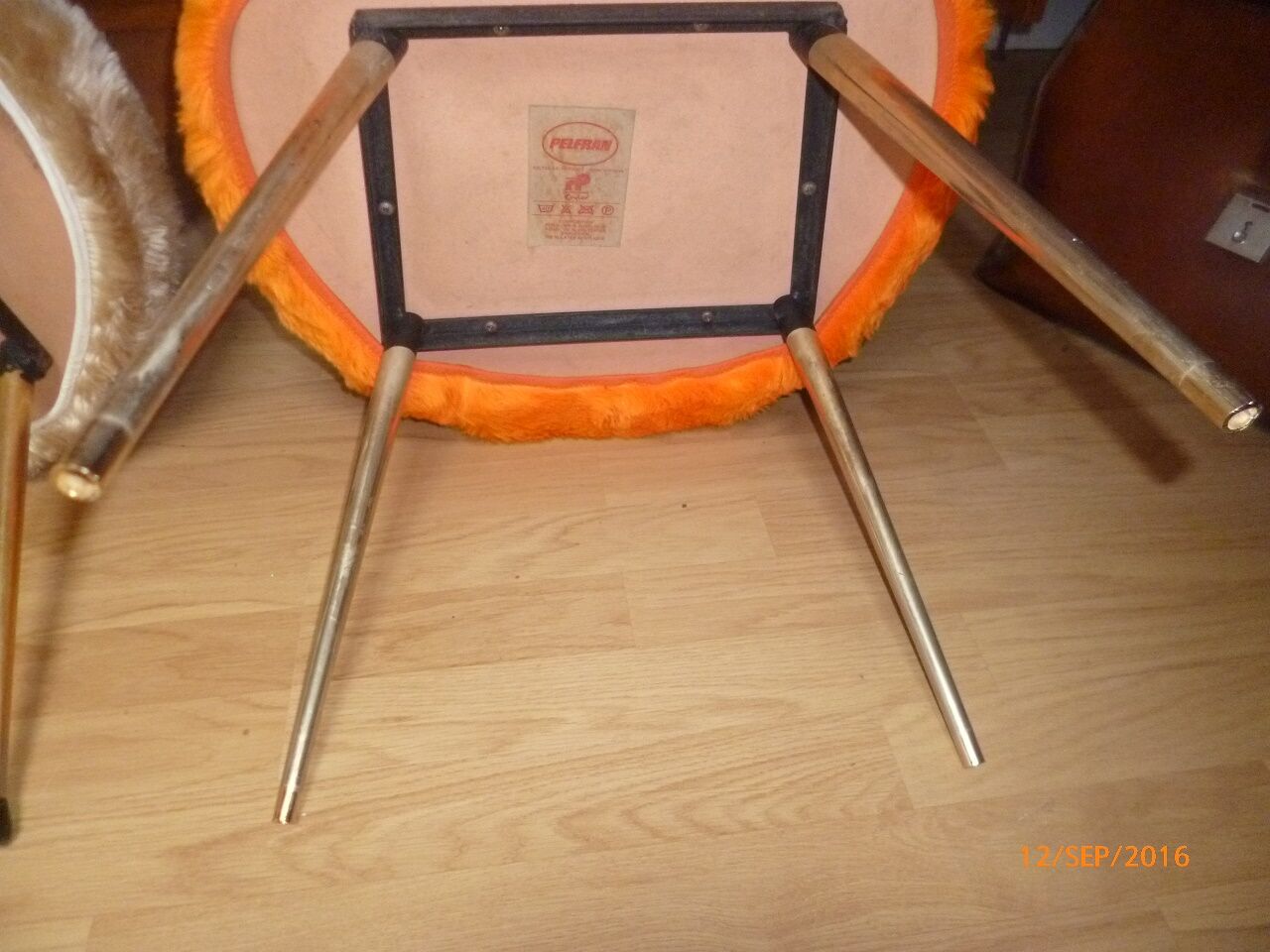 Lot 2 chairs PELFRAN vintage 1970 marmoset