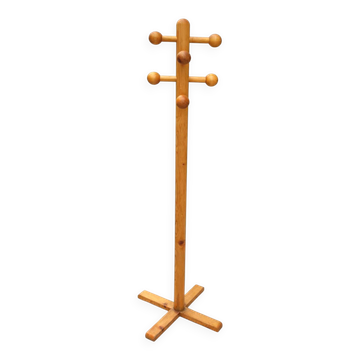 Porte-manteau vintage en bois massif – 180 cm