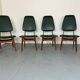 Chaises de salle à manger vintage en teck à dossier haut, design danois norvégien Bruk Sorheim