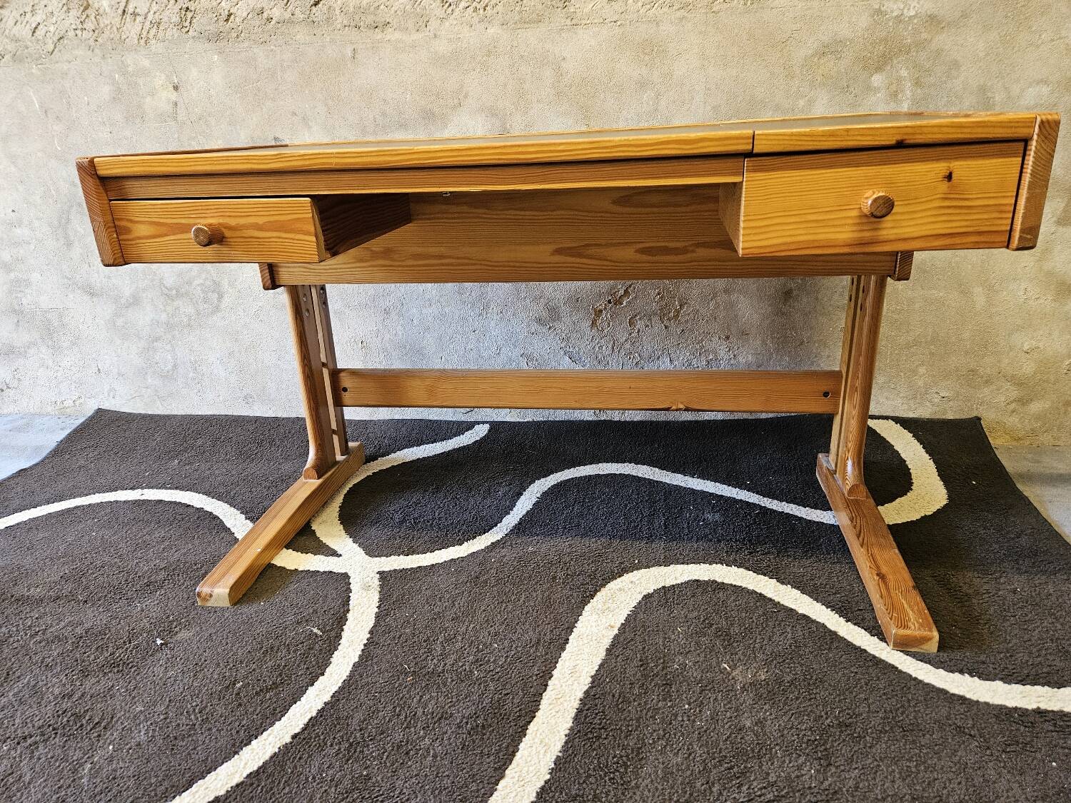 Architec pine desk 1970" suspended