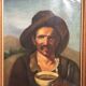 "Spanish beggar with bowl" oil on canvas 19th century