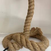 Lampe corde et abat-jour en coton