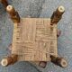 3 Indian wooden and rope stools