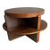 Vintage Art Deco round coffee table with double top
