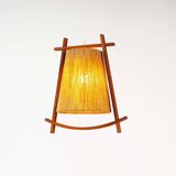 Mid-Century Sisal Pendant lamp by Temde