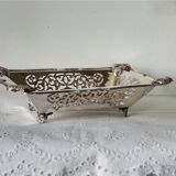 Openwork silver metal basket