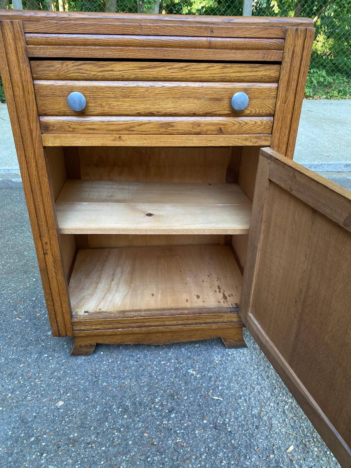 Art Deco commode confiturier from 1940 in solid oak.