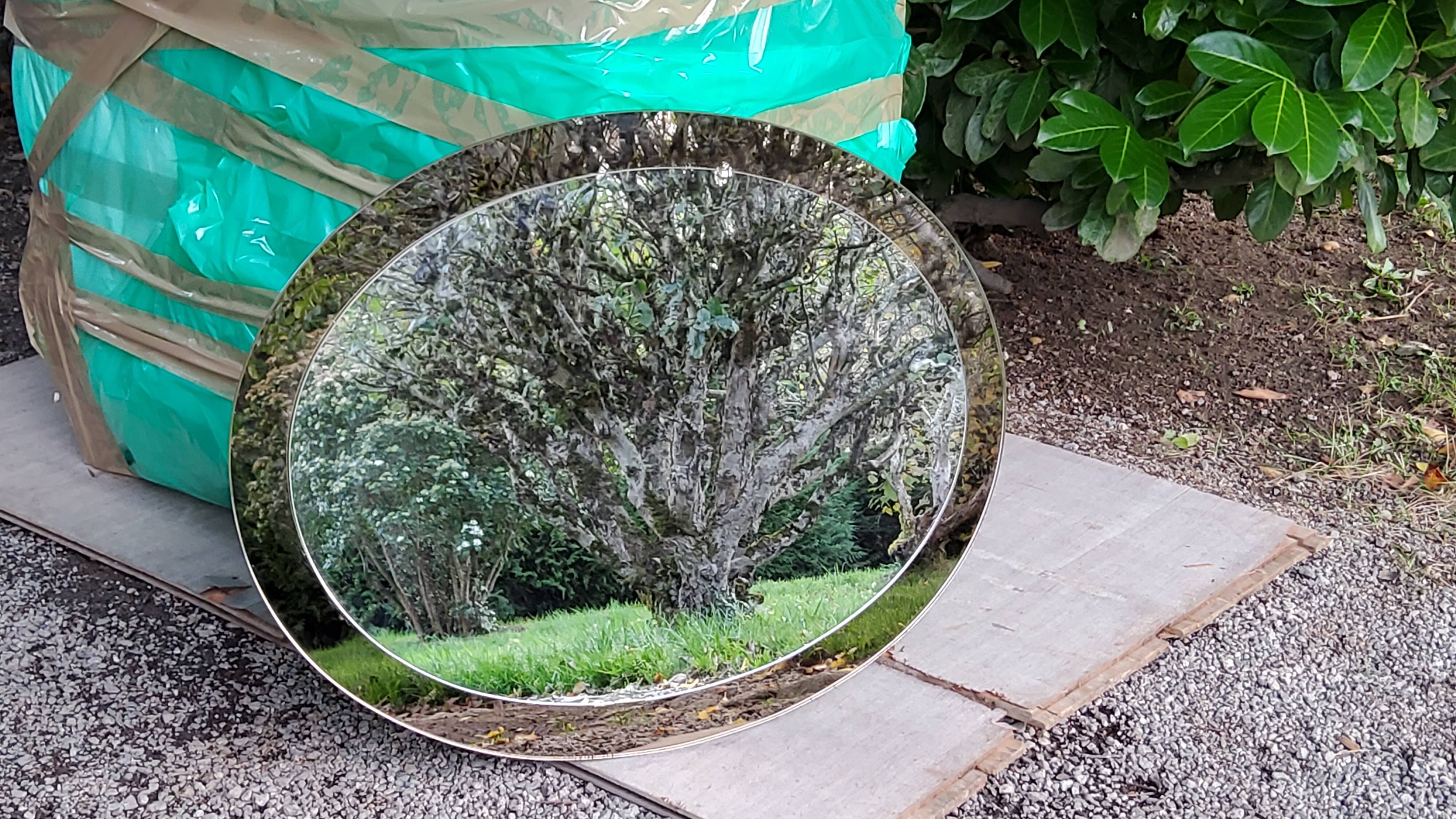 Antonio Lupi oval mirror from the 70s-80s 2 tains, 69x55 cm