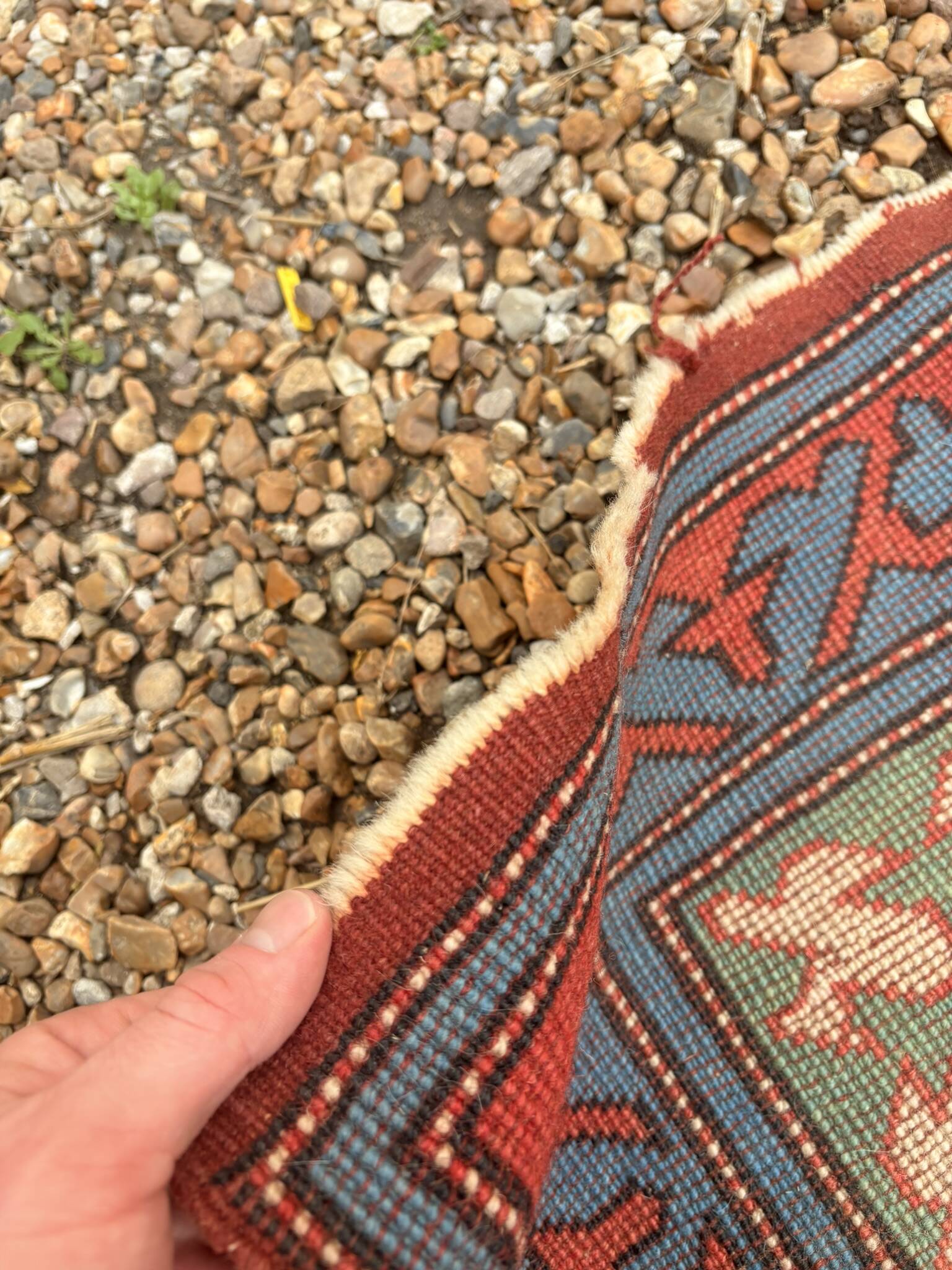 Antique Shirvan carpet Caucasus 125x190 handmade wool geometric tribal boho