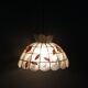 Chandelier pendant lamp Lampshade brass, shells 1950