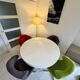 Ligne roset - ava ø130 extendable table + 4 alster chairs in alcantara