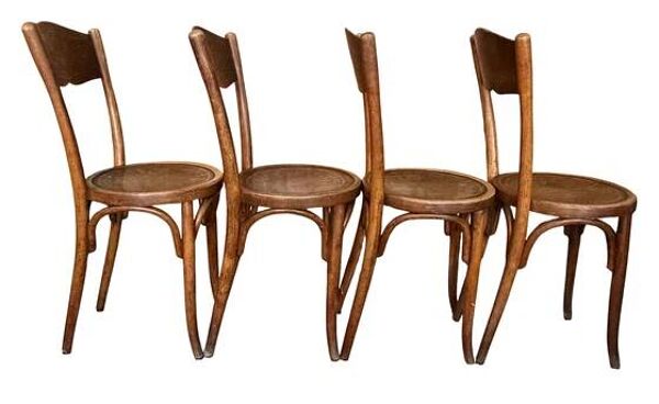 Ensemble de 4 chaises W. Baumann & Cie