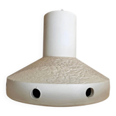 Lampe suspendue en céramique mate émaillée / années 1970