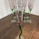 Coupes à champagne, verre soufflé, tulipe