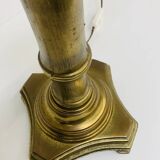 Vintage brass table lamp base in faux bamboo, 1970's